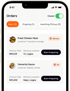 Manage orders with a few clicks