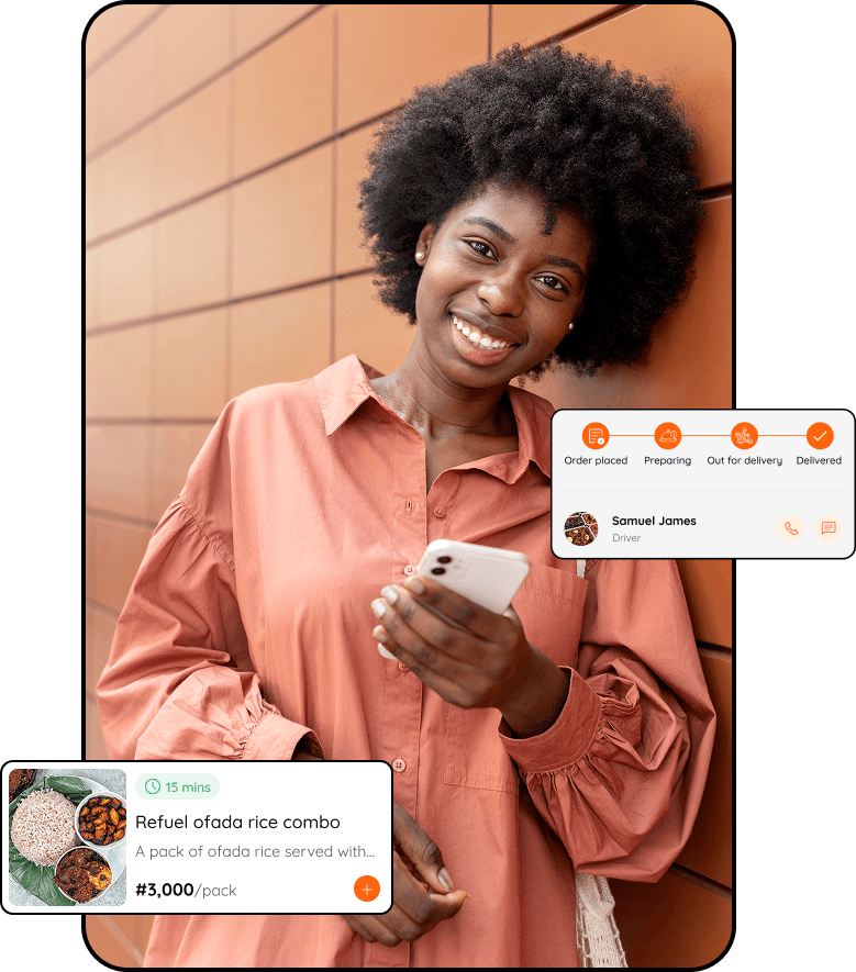 Happy customer using SwfytMealz